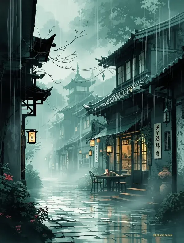 雨巷茶馆 高清影视封面海报