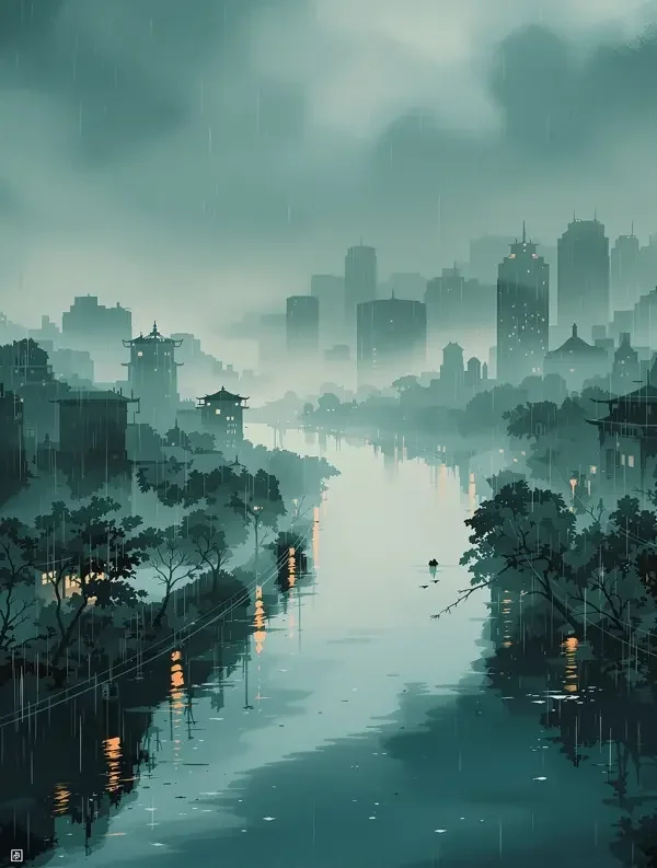 烟雨苏州河 高清影视封面海报